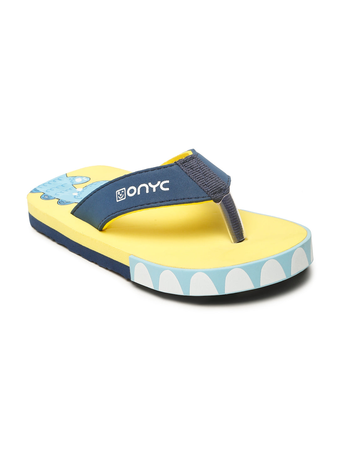 Premium Dino V-Shape Flipflops - Yellow (Unisex)