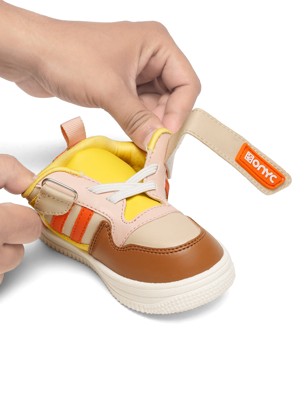 Donut Comfortable & LightWeight Sneakers With Elastic Laces  - Beige (Unisex)