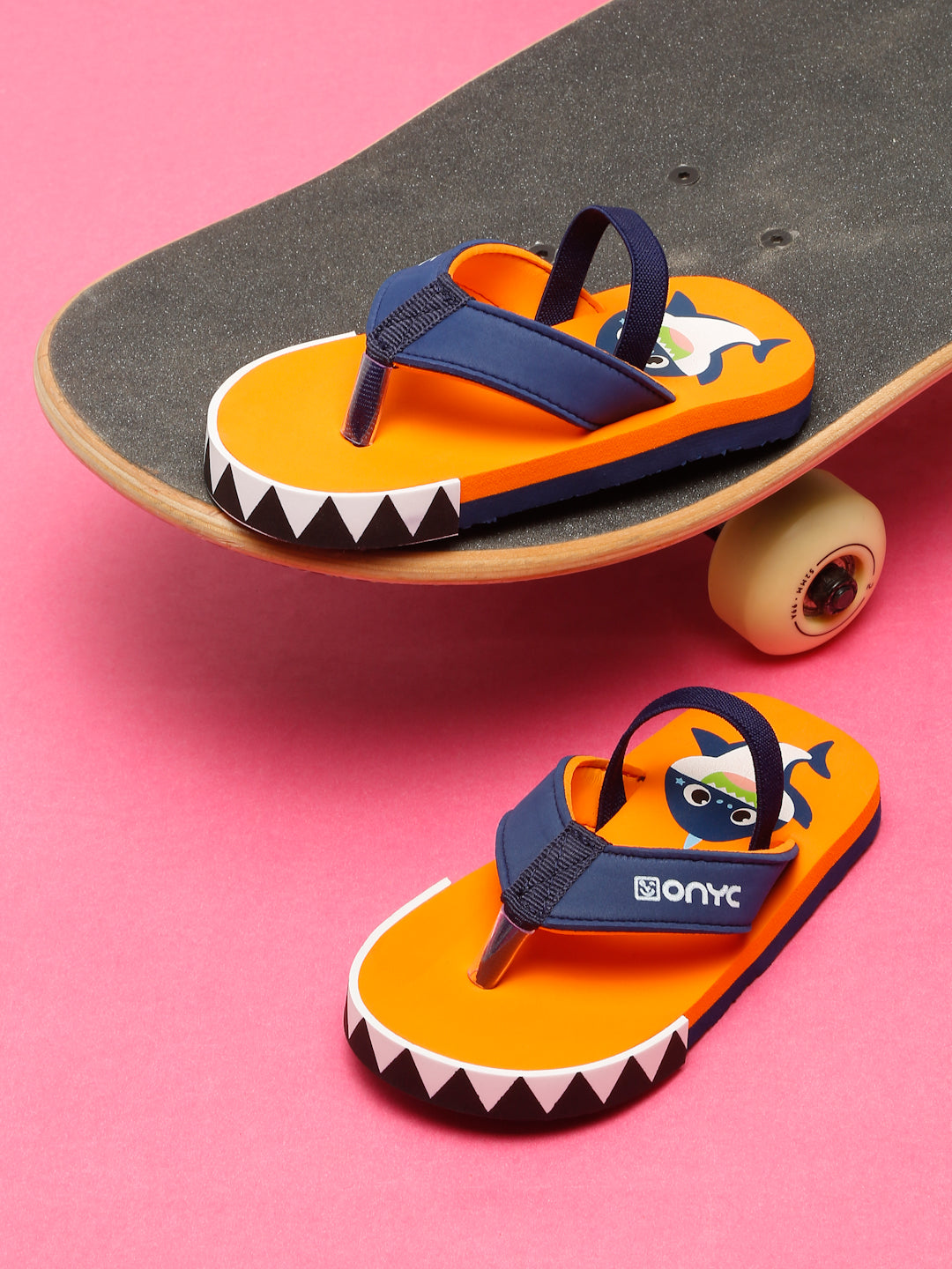 Premium Shark Flip-flops With Adjustable BackSupport - Orange (Unisex)