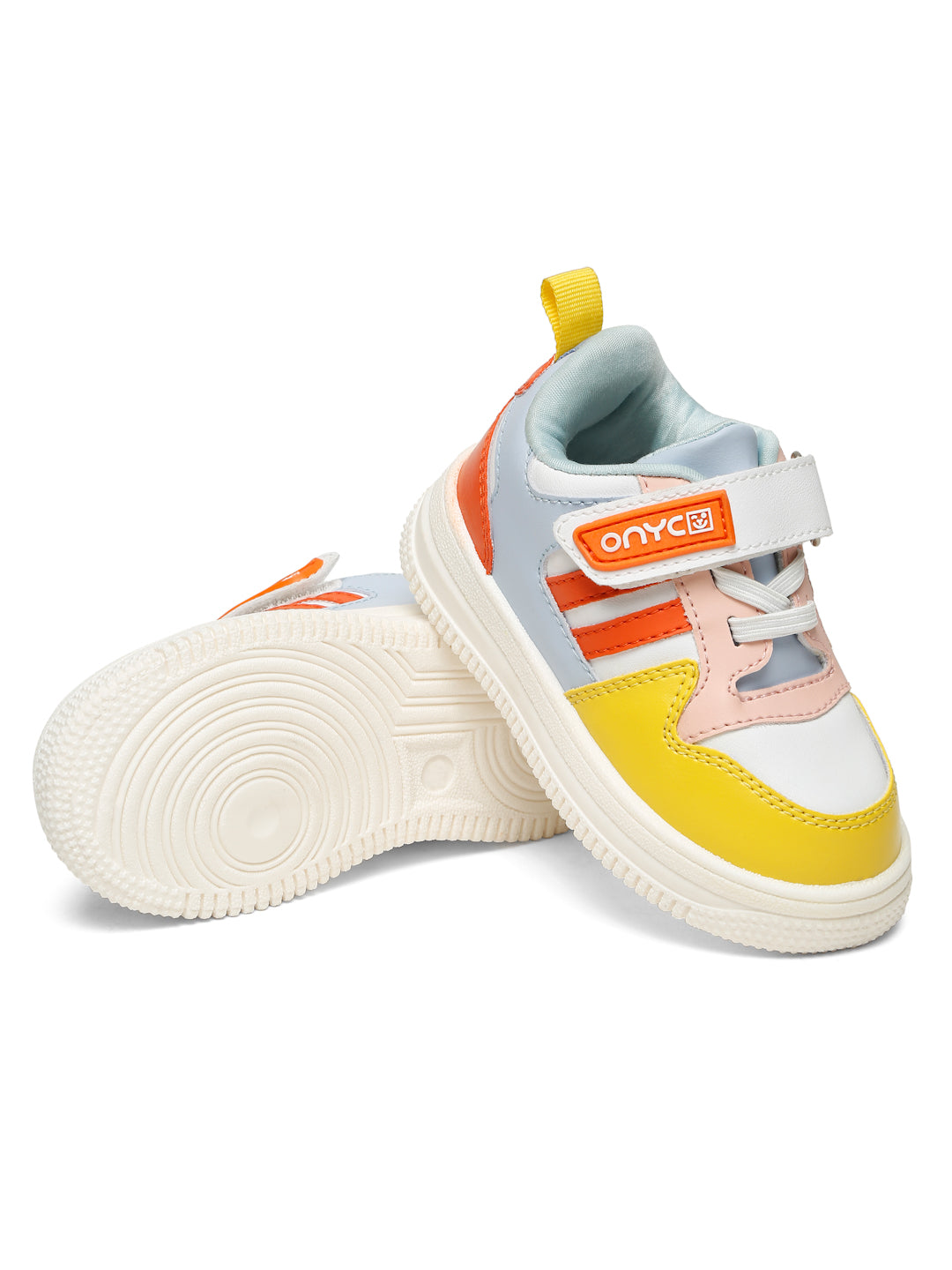 Donut Comfortable & LightWeight Sneakers With Elastic Laces - White (Unisex)