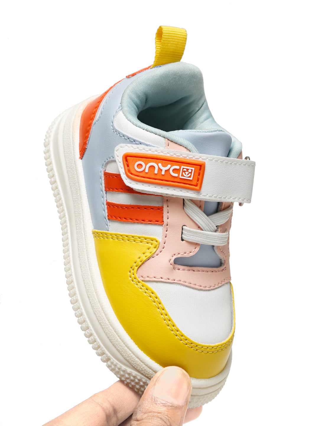 Donut Comfortable & LightWeight Sneakers With Elastic Laces - White (Unisex)