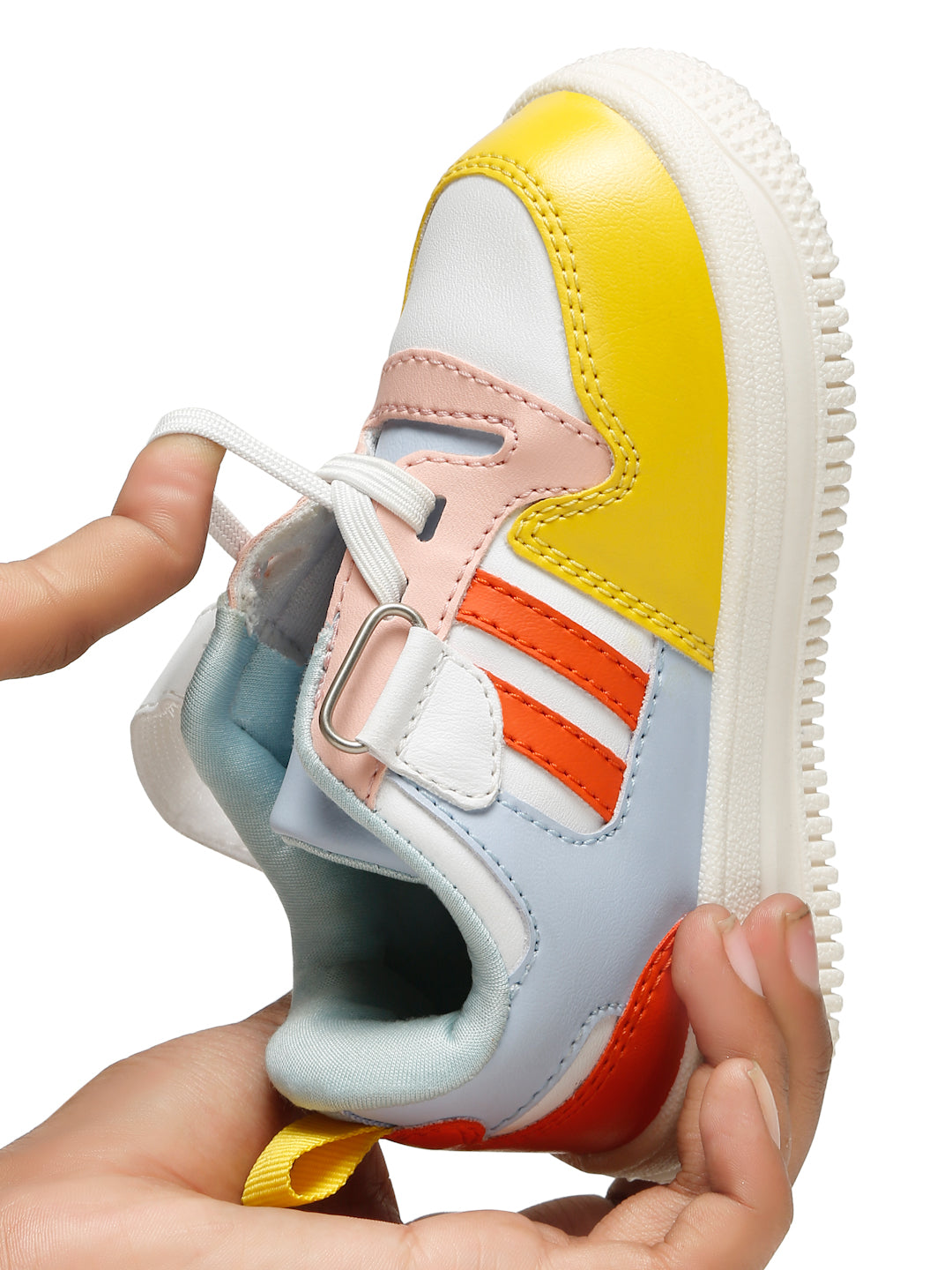 Donut Comfortable & LightWeight Sneakers With Elastic Laces - White (Unisex)
