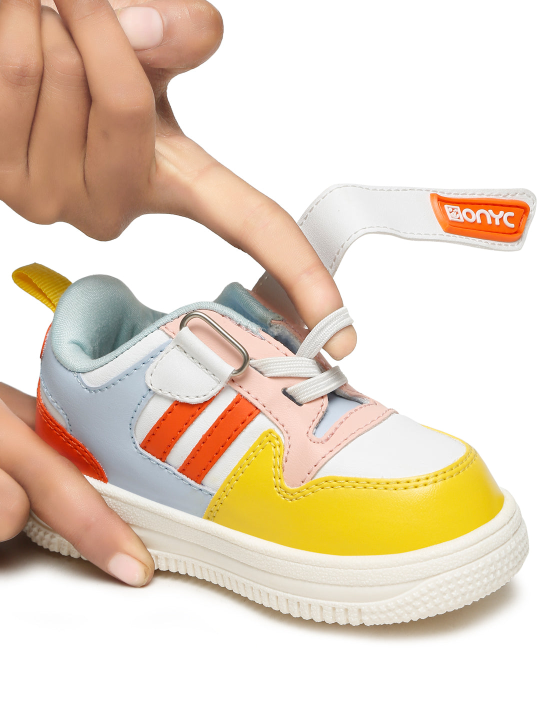 Donut Comfortable & LightWeight Sneakers With Elastic Laces - White (Unisex)