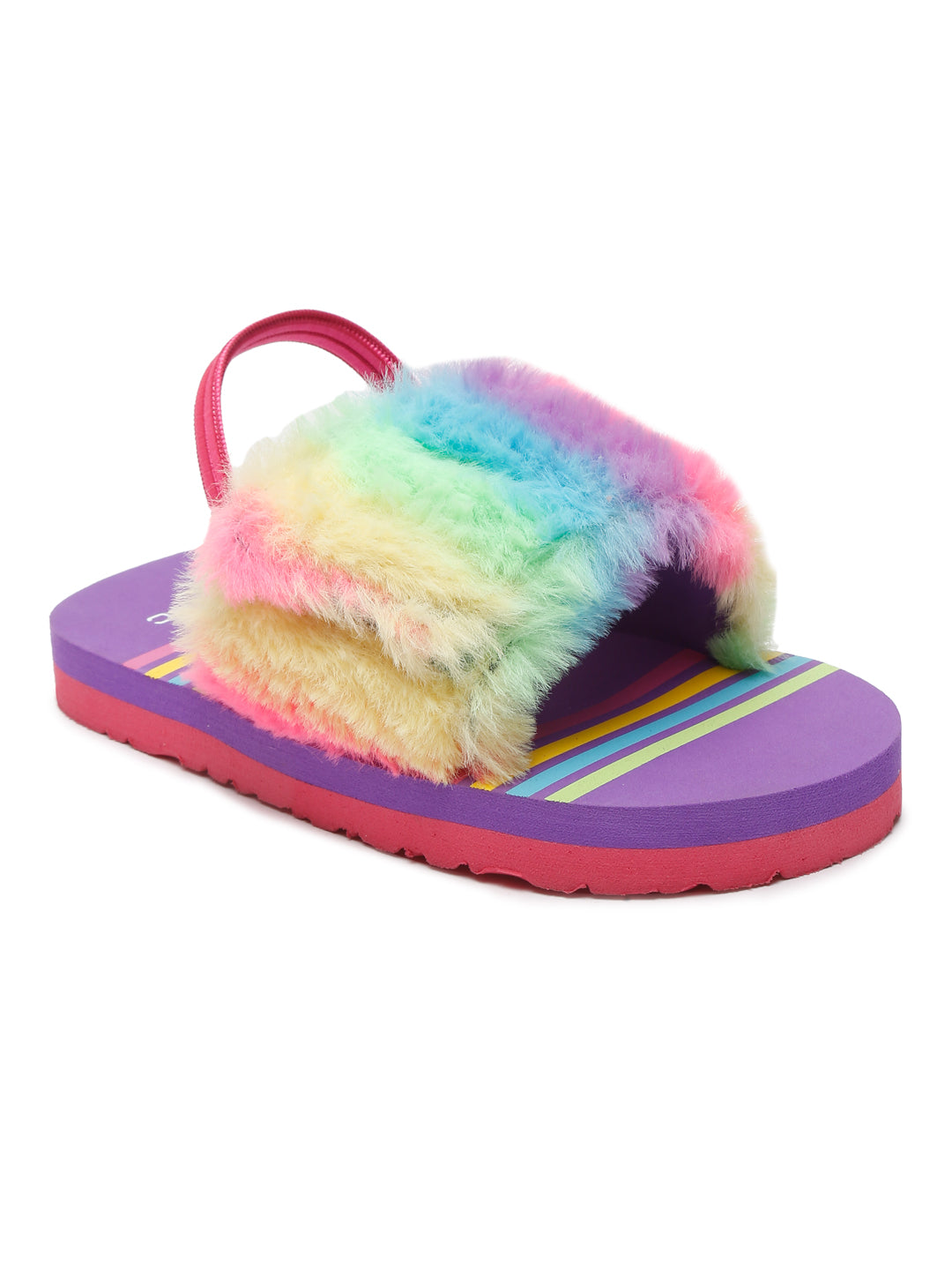 Kids Slippers for Girls - Fashion Sandals with Adjustable Strap - Purple