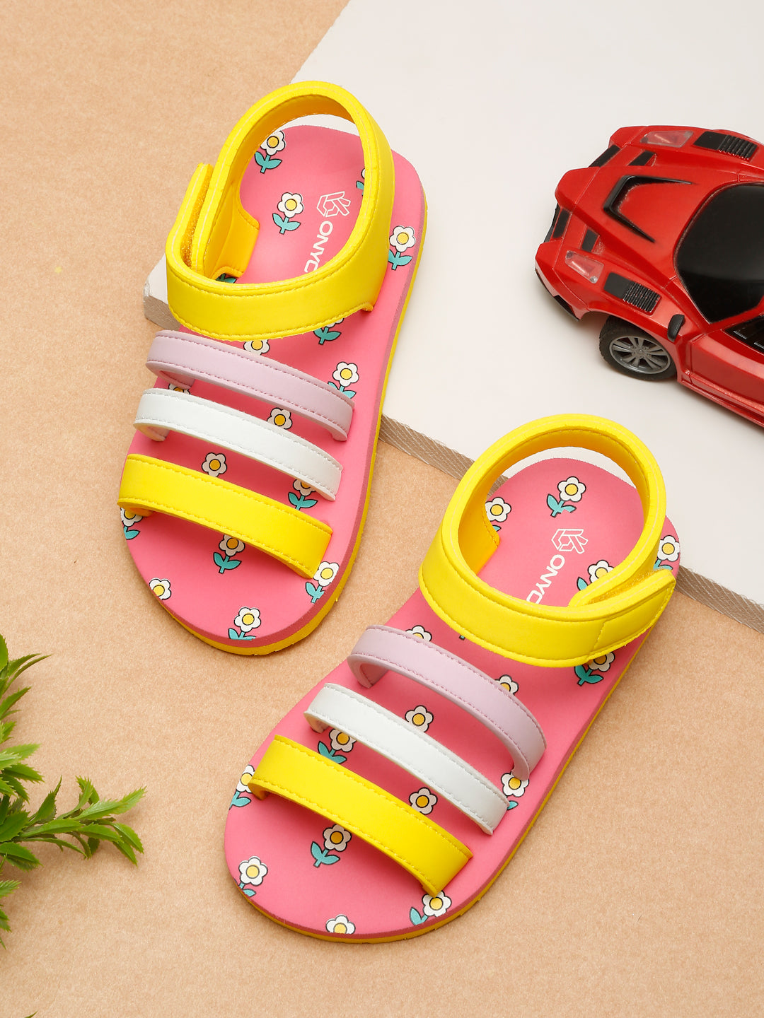 Premium Blossom Flower Sandals Pink (Girls)
