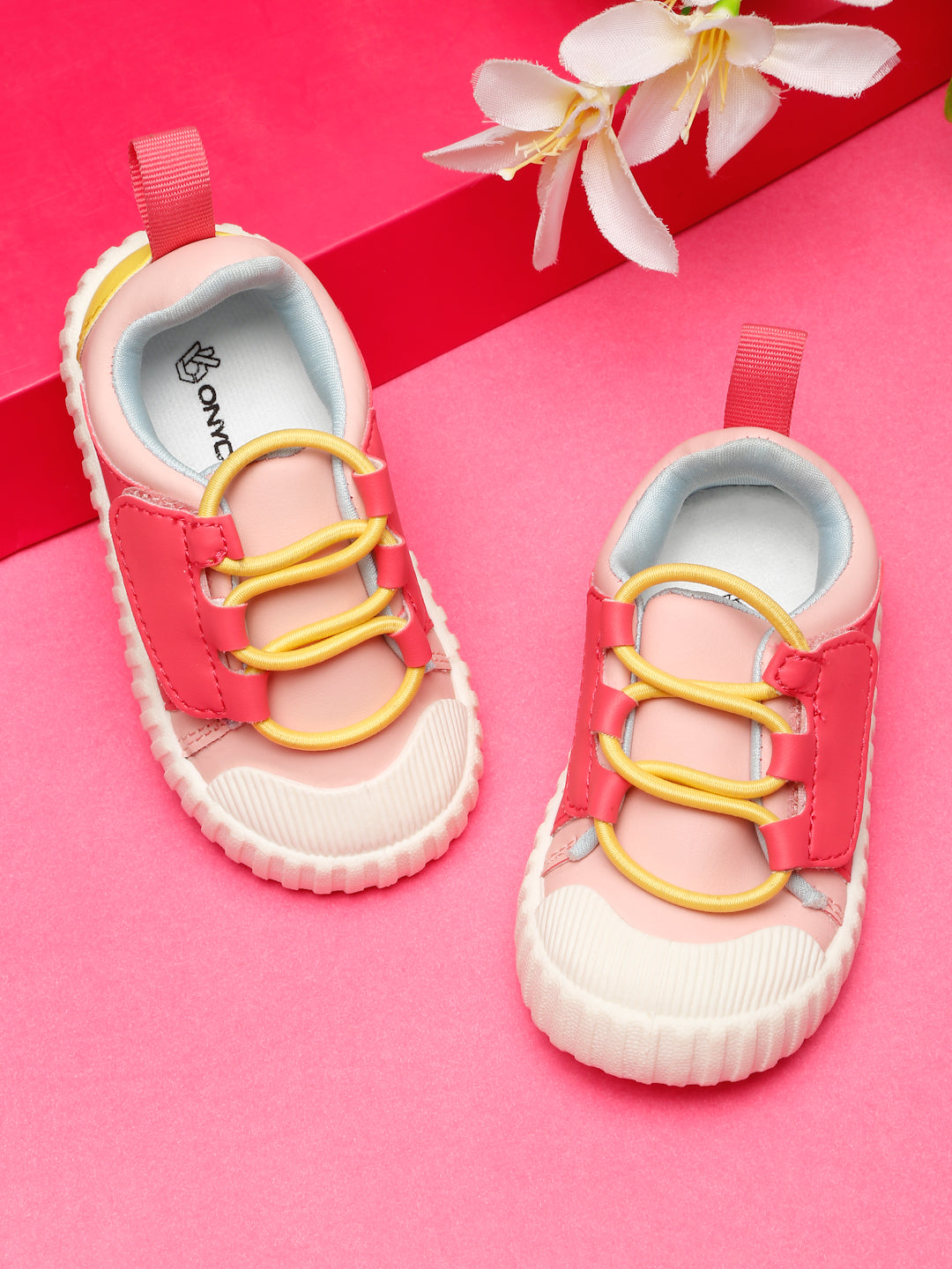 POCO Toddlers' Comfortable LightWeight Lace-Free Sneakers- Pink (Girls)