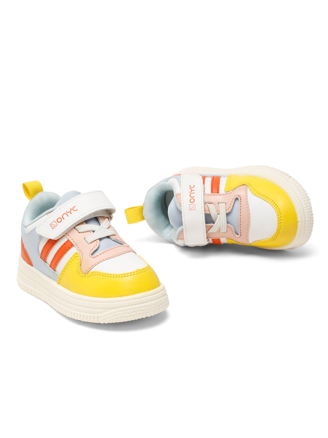 Donut Comfortable & LightWeight Sneakers With Elastic Laces - White (Unisex)