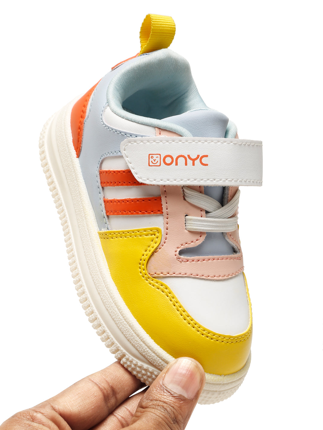 Donut Comfortable & LightWeight Sneakers With Elastic Laces - White (Unisex)