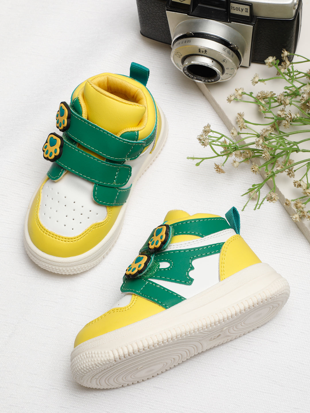 Colorpop Toddlers' High Ankle Sneakers Yellow Green (Unisex)