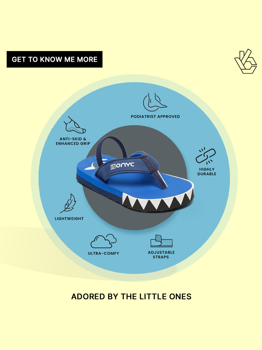 Premium Shark Flip-flops With Adjustable BackSupport - Blue (Unisex)
