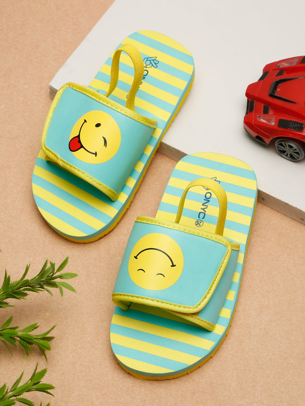 Smileys Sliders/Flipflops With Adjustable Strap Back Support