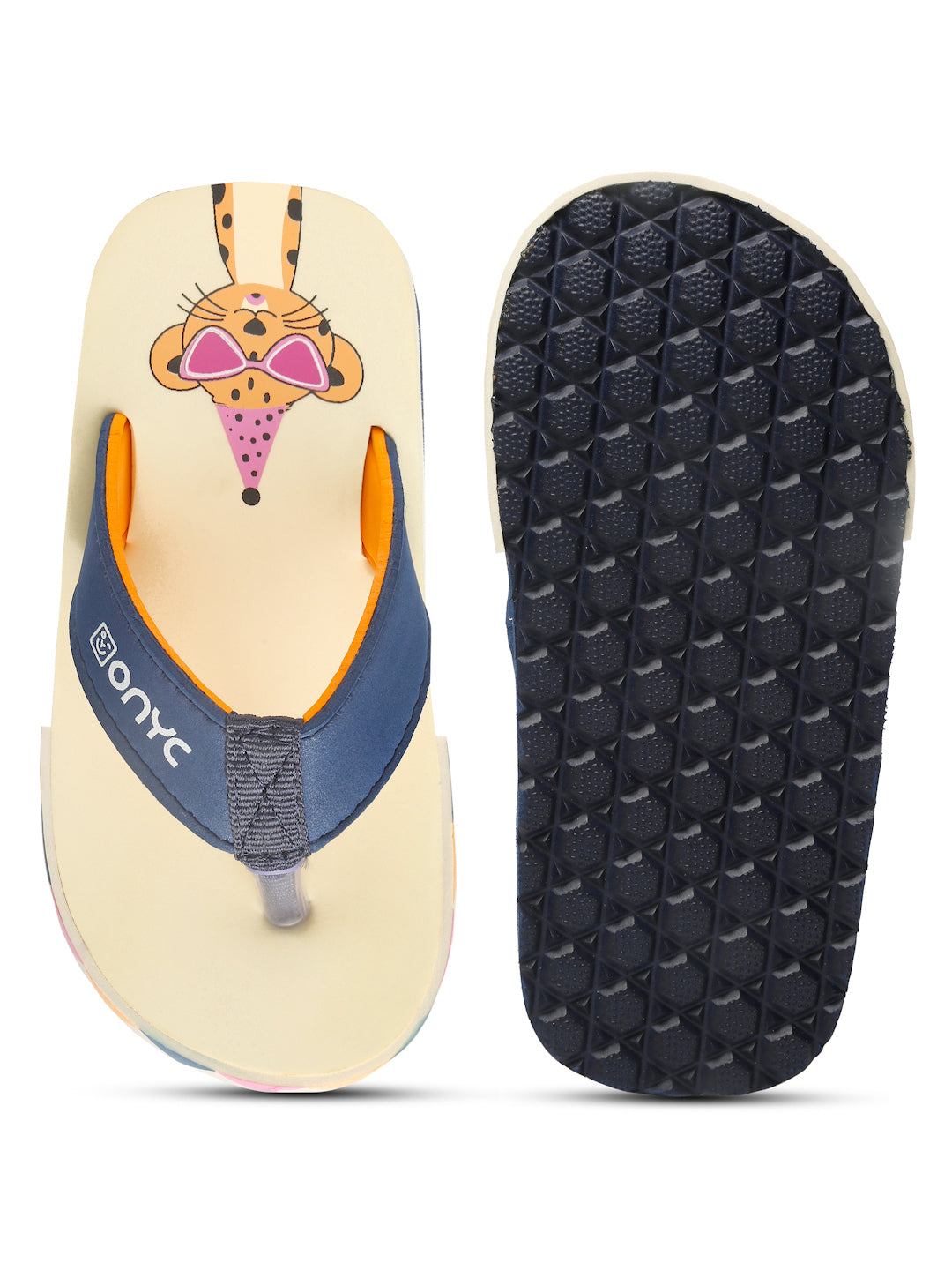 Premium Leo V-Shape Flipflops - Beige (Unisex)