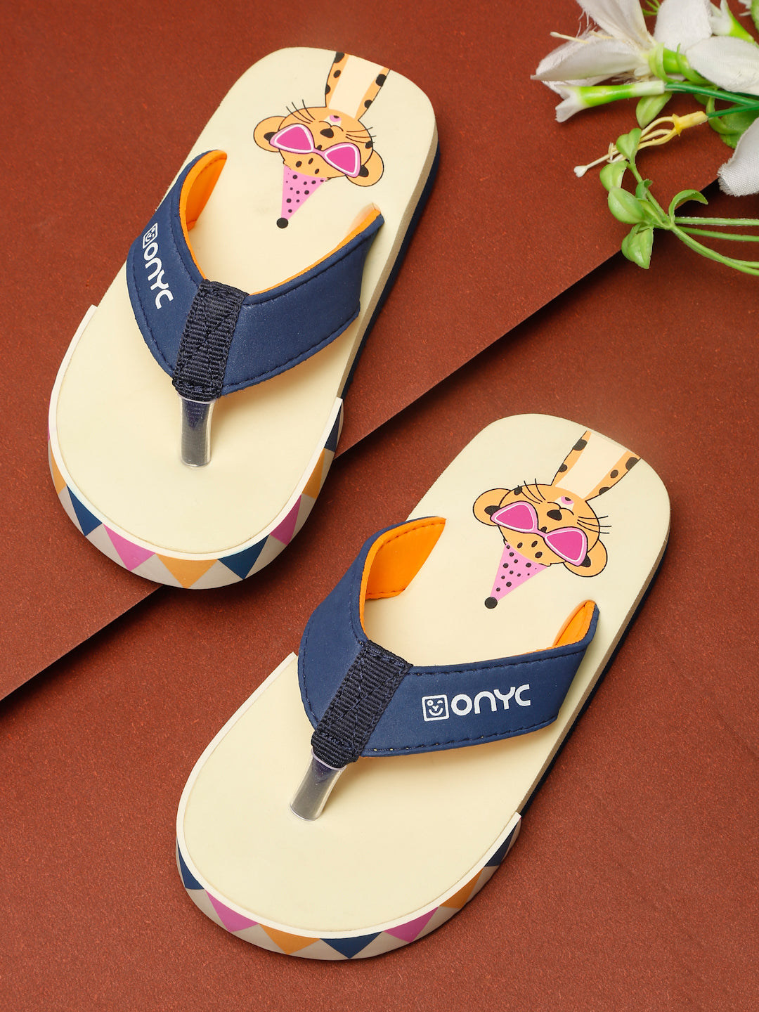 Premium Leo V-Shape Flipflops - Beige (Unisex)