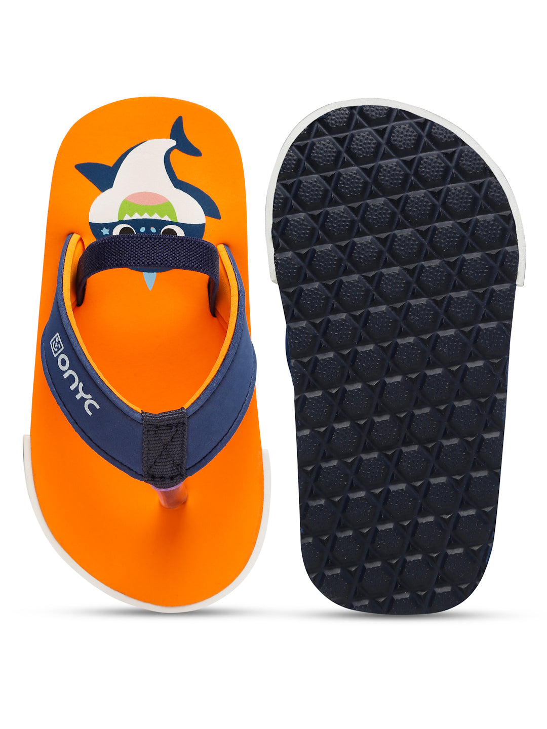 Premium Shark Flip-flops With Adjustable BackSupport - Orange (Unisex)