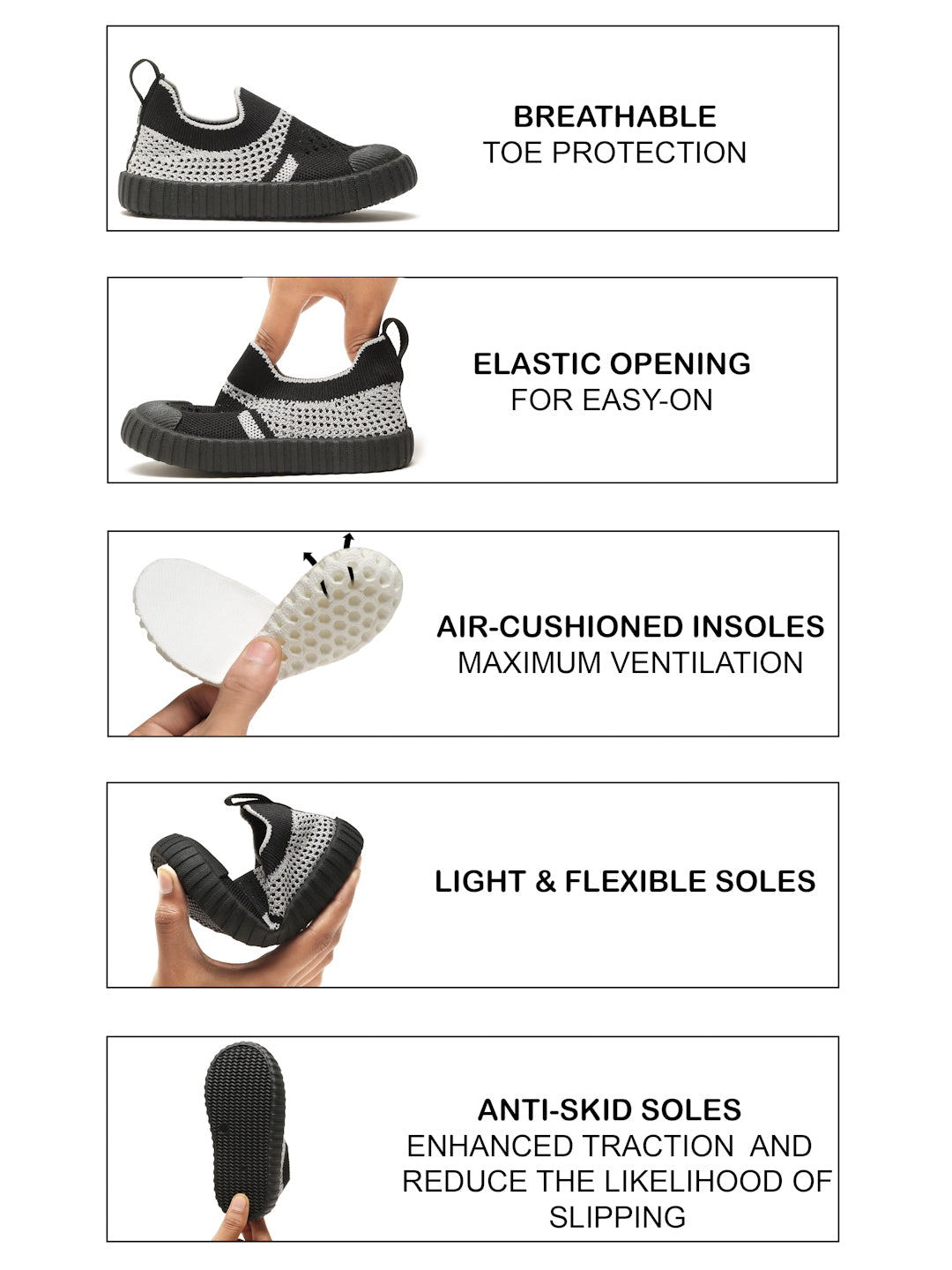 Peppy Toddlers' First Step Shoes - Black (Unisex)