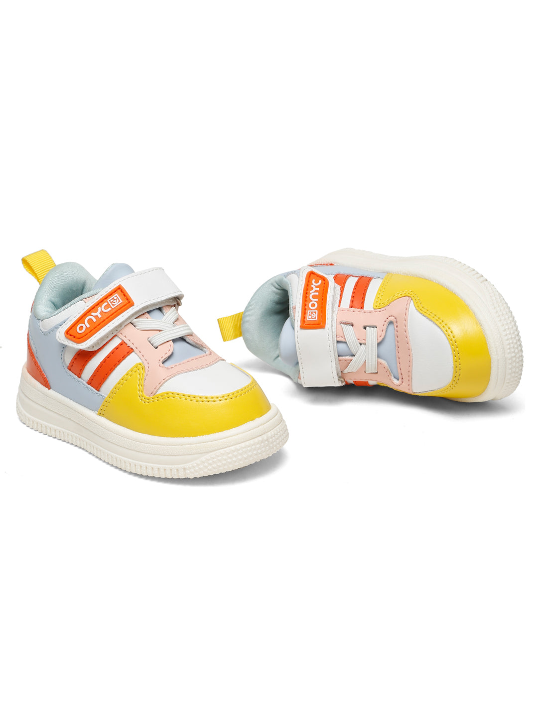 Donut Comfortable & LightWeight Sneakers With Elastic Laces  - White (Unisex)