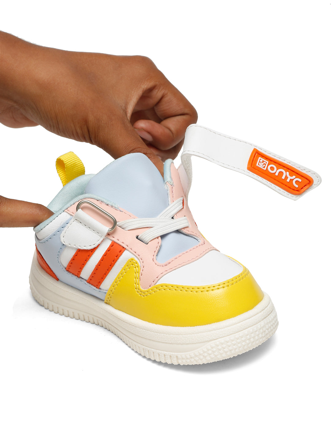 Donut Comfortable & LightWeight Sneakers With Elastic Laces  - White (Unisex)