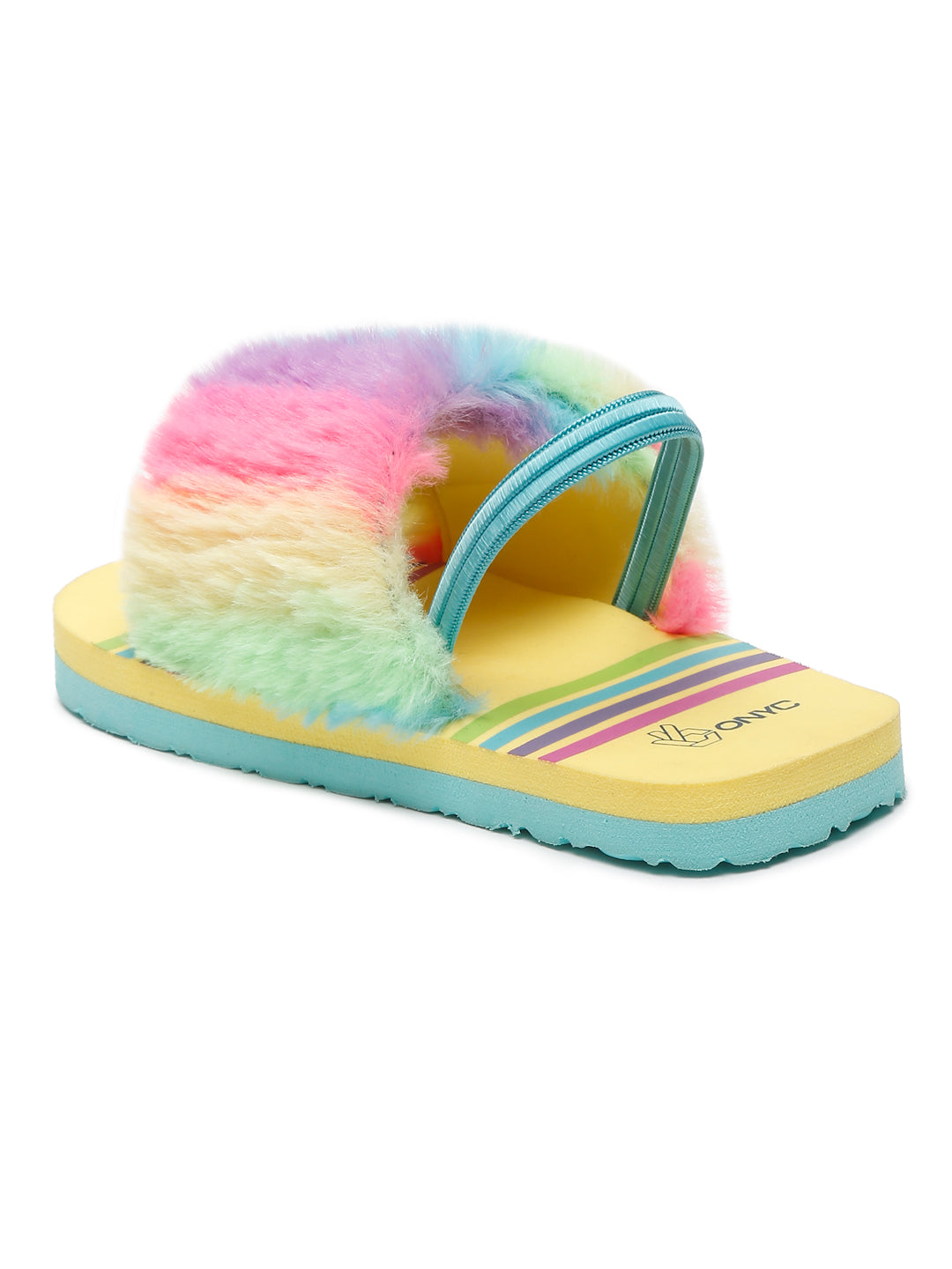 Rainbow slippers girls on sale