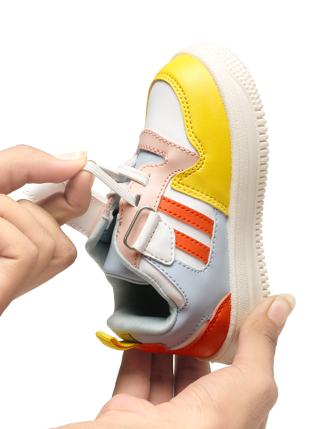 Donut Comfortable & LightWeight Sneakers With Elastic Laces  - White (Unisex)