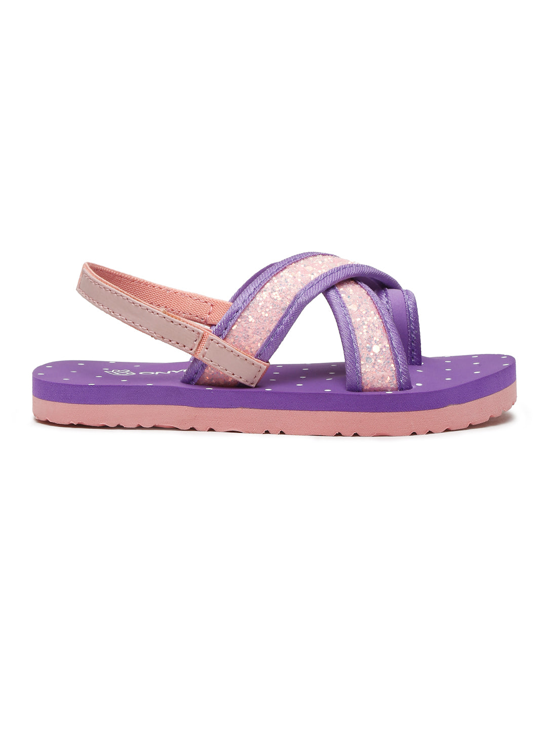 Premium Coco Sandals With Glitter Strap - Purple (Girls)