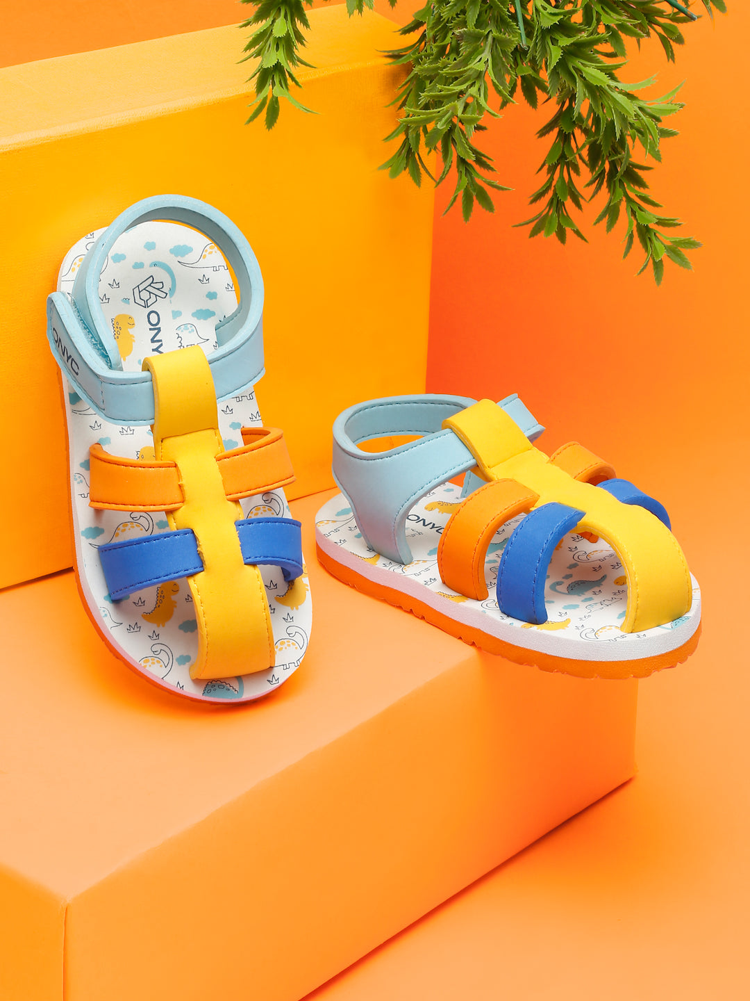 Premium Dino Sandals For Boys - Multicolour