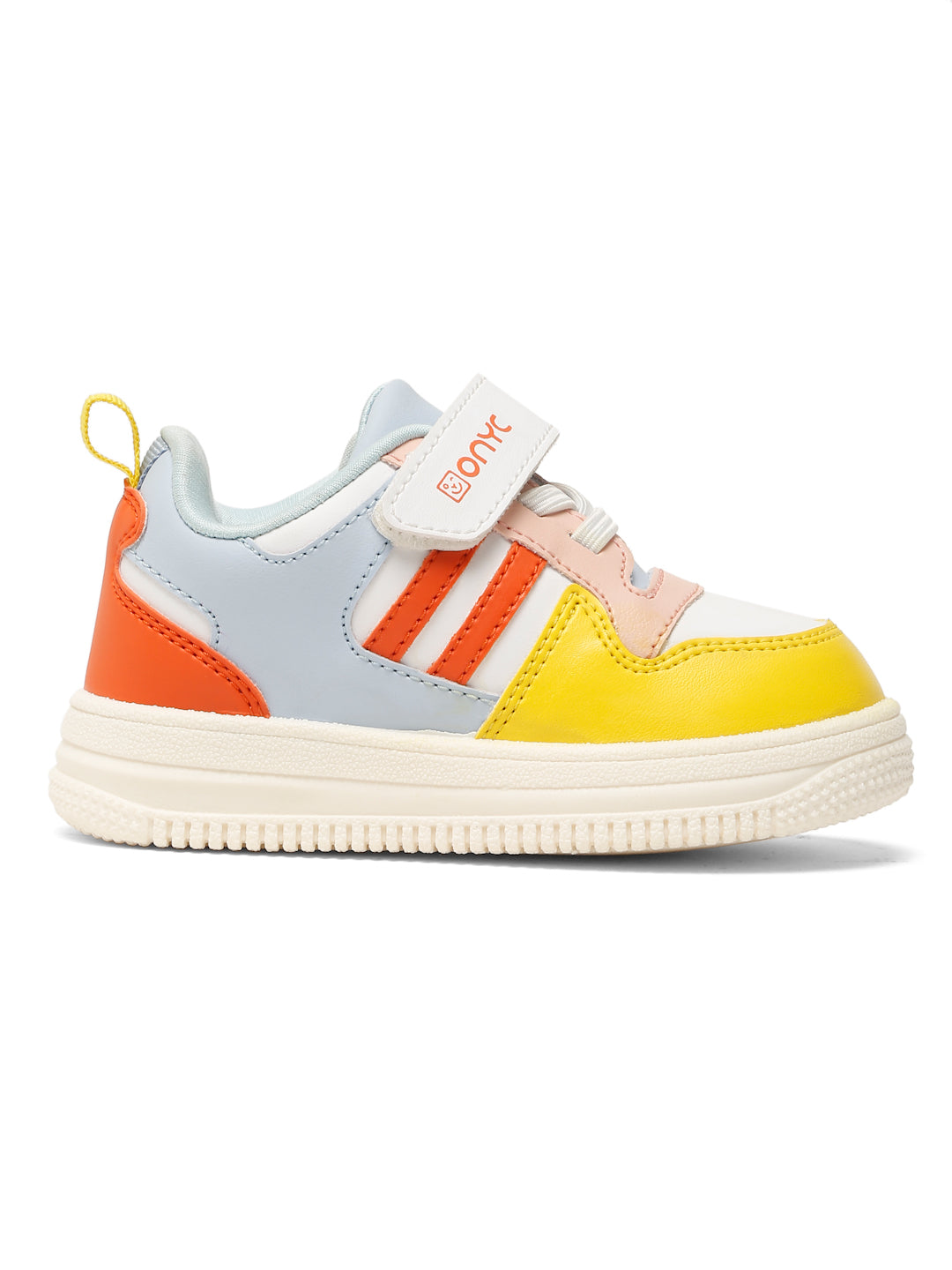 Donut Comfortable & LightWeight Sneakers With Elastic Laces  - White (Unisex)