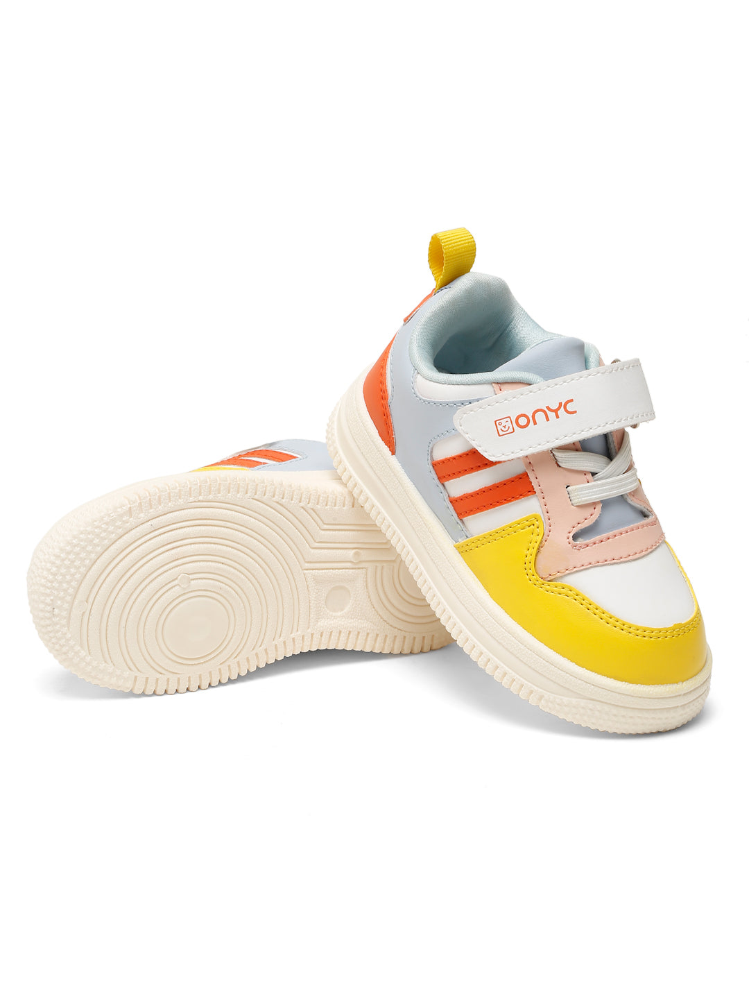 Donut Comfortable & LightWeight Sneakers With Elastic Laces  - White (Unisex)