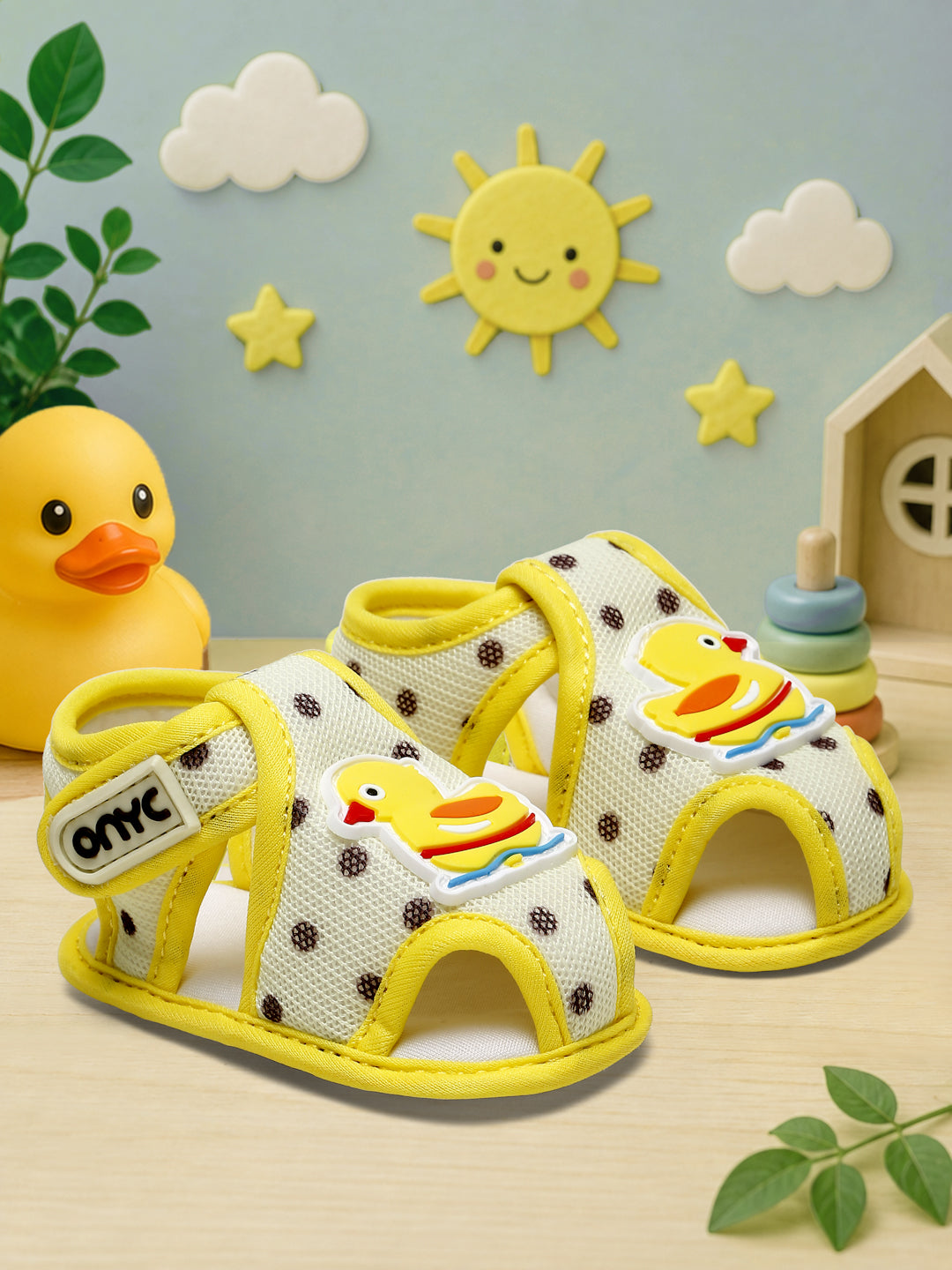 Premium Duck Barefoot Booties – Yellow (Unisex)