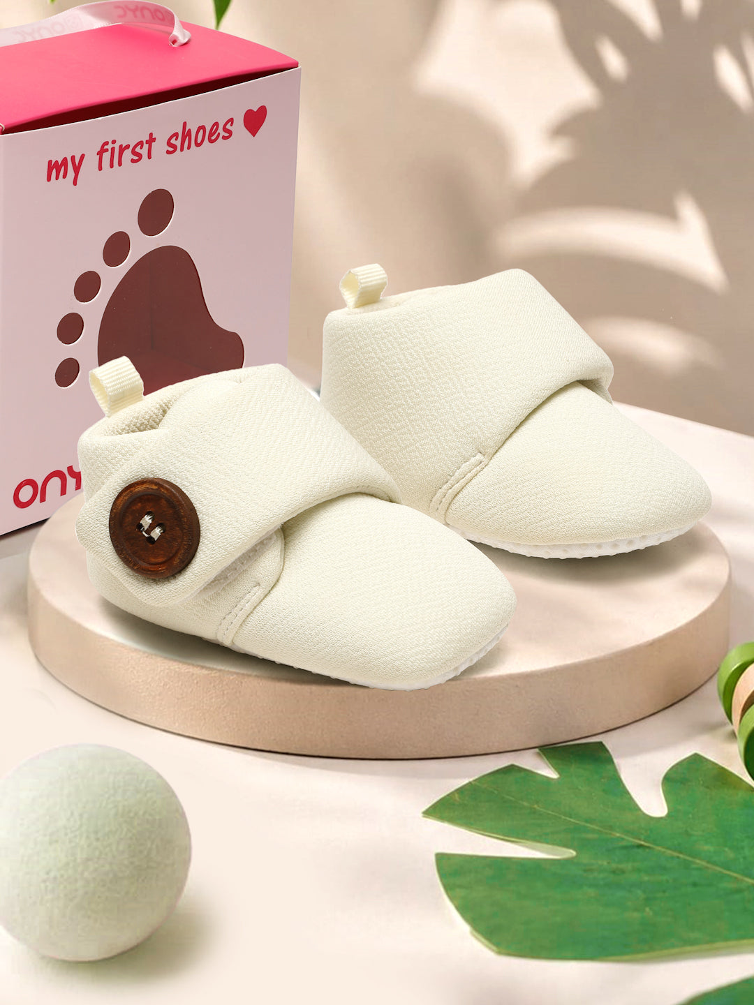 Premium Oatmeal Barefoot Booties – Cream (Unisex)